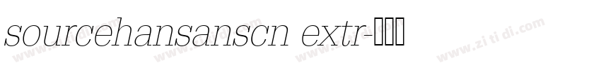 sourcehansanscn extr字体转换